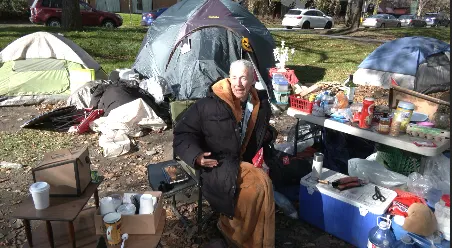 Nathan Coleman/The Weather Network: Kathryn Jones Cleroux became homeless for the first time in her life on July 18th and moved into a tent here in Halifax’s Victoria Park in early August.