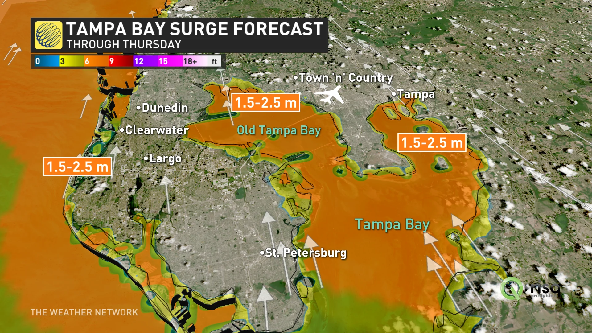 Tropical Storm Helene Storm Surge Forecast - Sept. 24