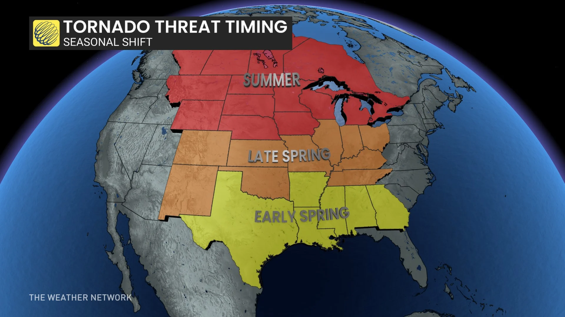 Seasonal Tornado Threat Timing
