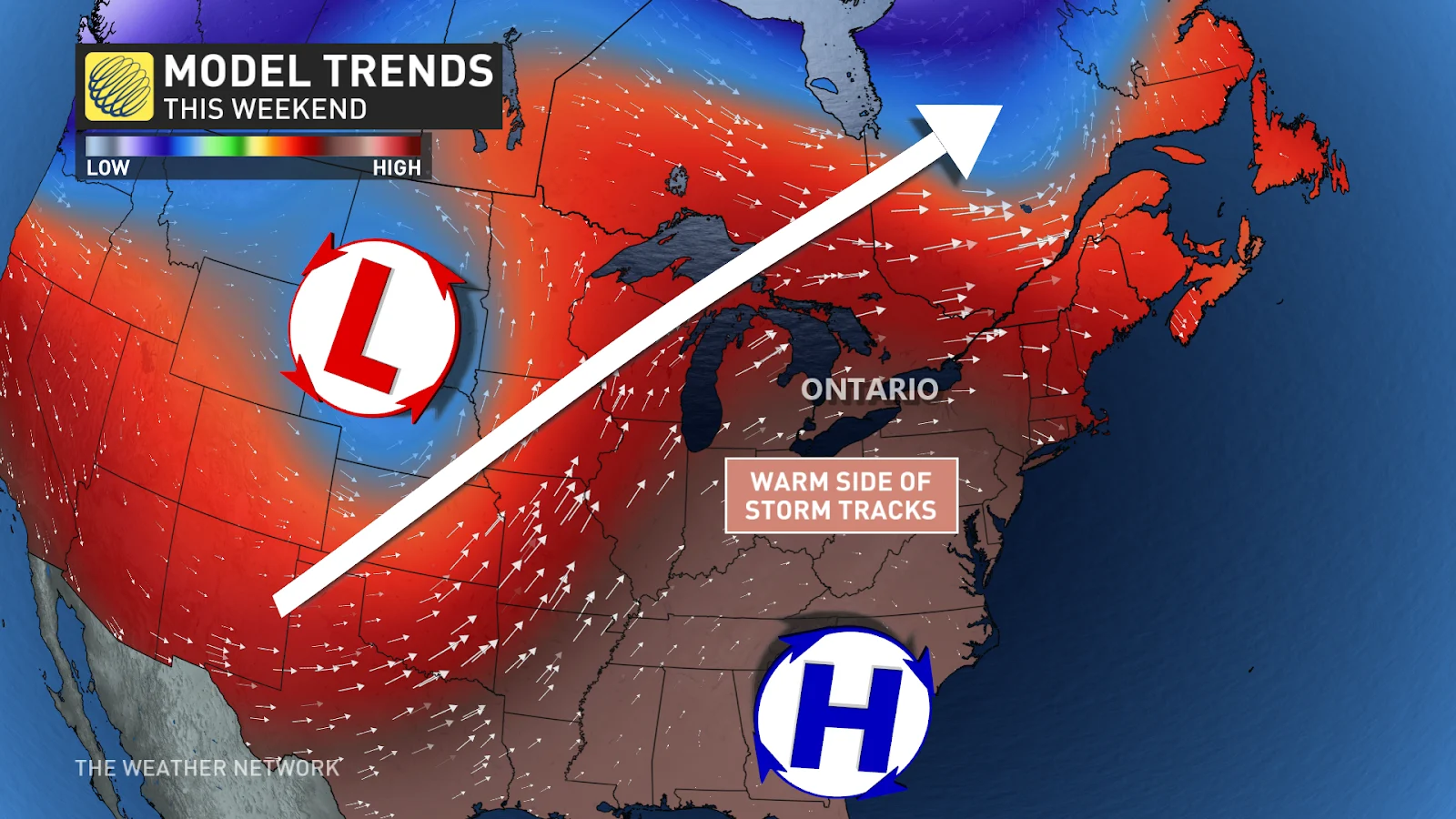 Great Lakes atmospheric setup