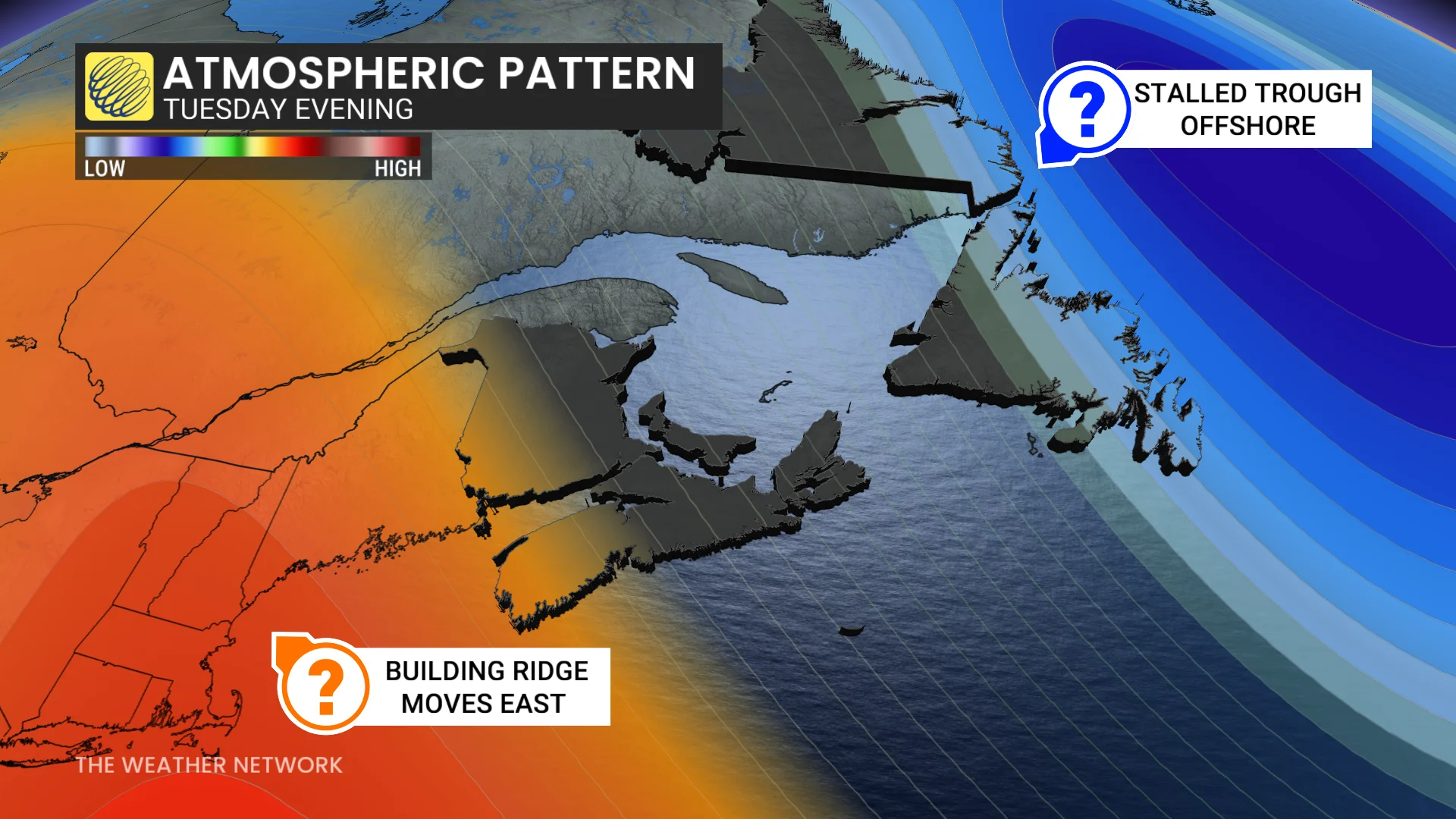 Atlantic Canada atmospheric pattern