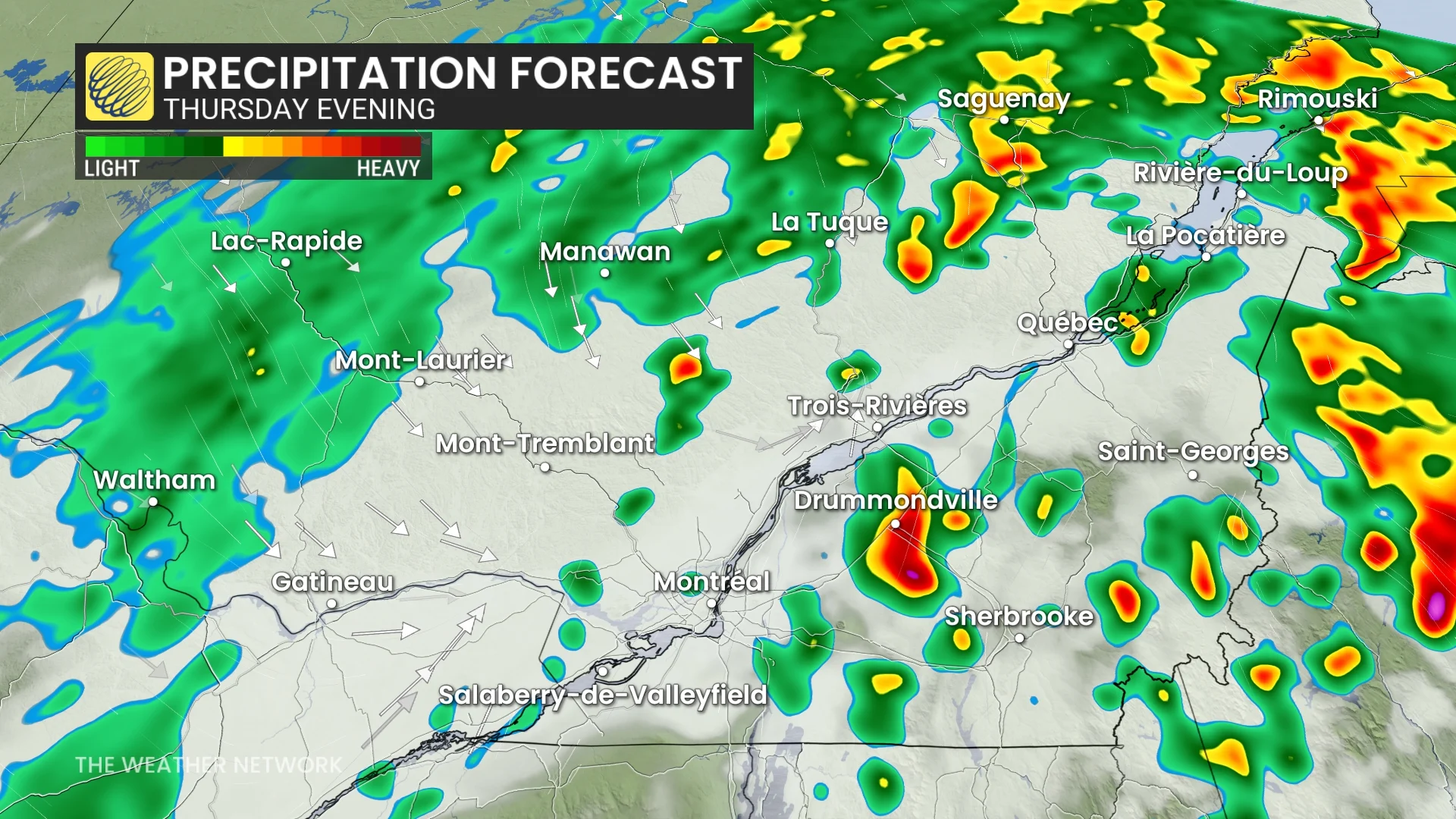 Baron - Thursday evening precipitation Quebec - June18
