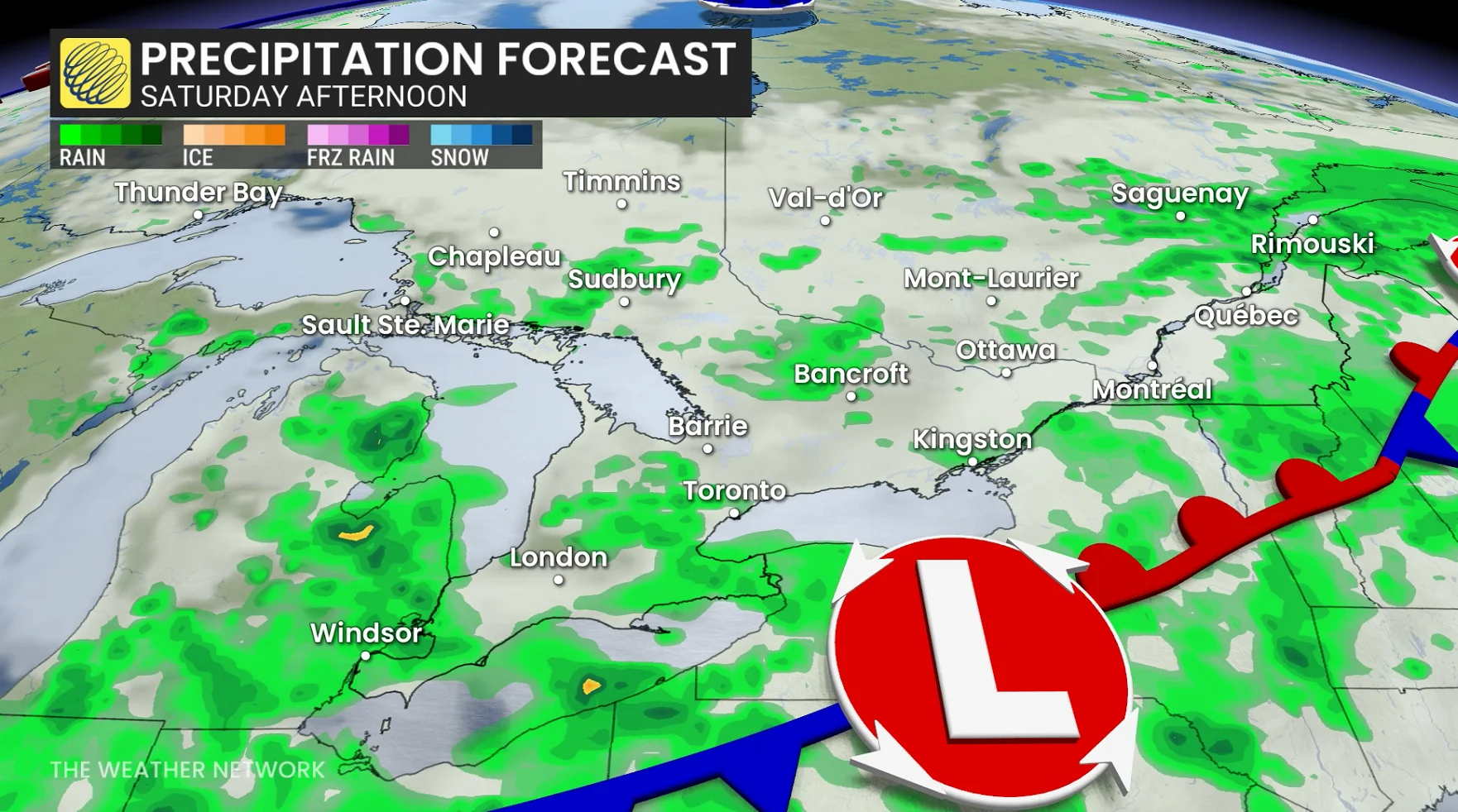Baron - Ontario precipitation Saturday pm - June 3