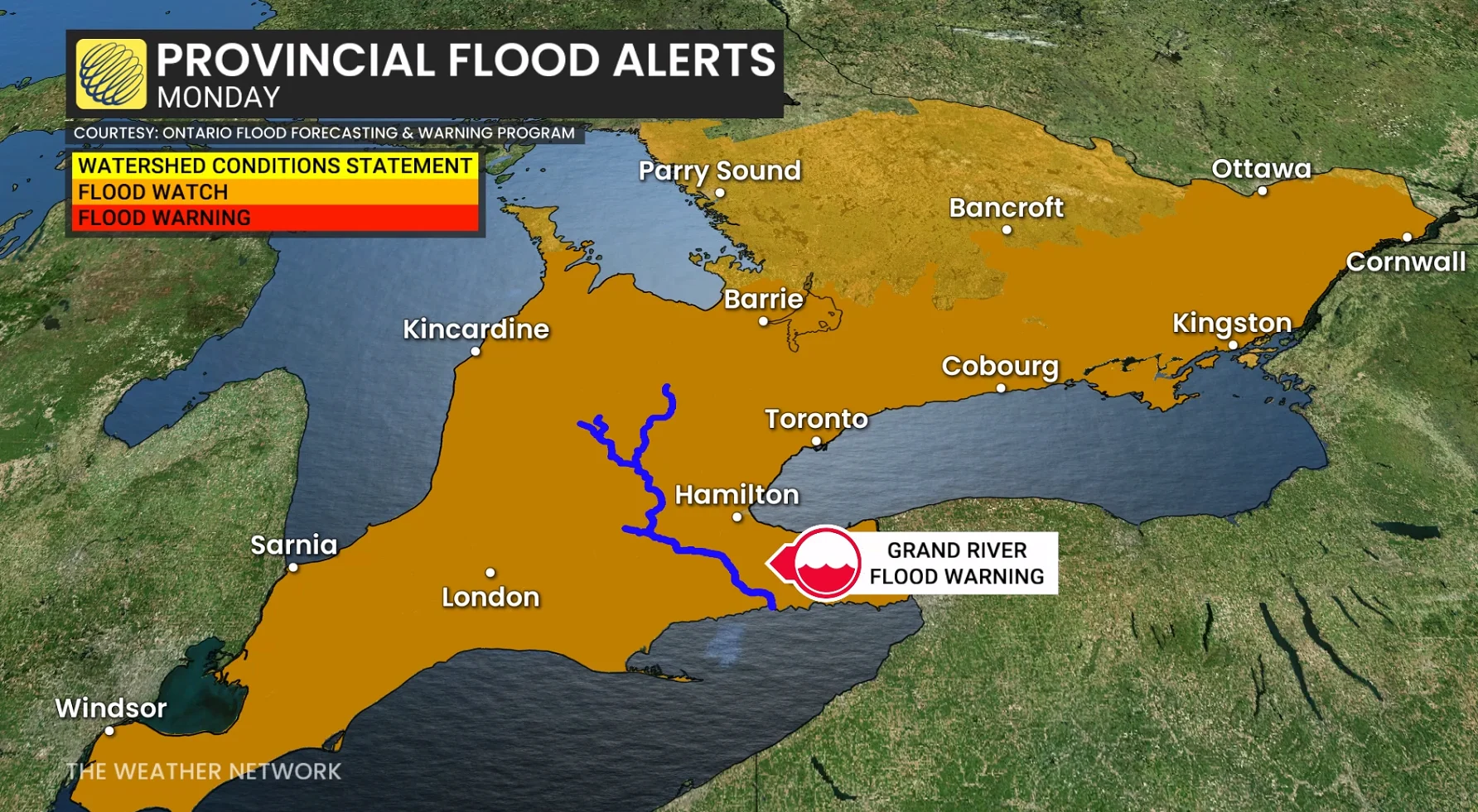Baron - Ontario provincial flood alerts - Mar 9