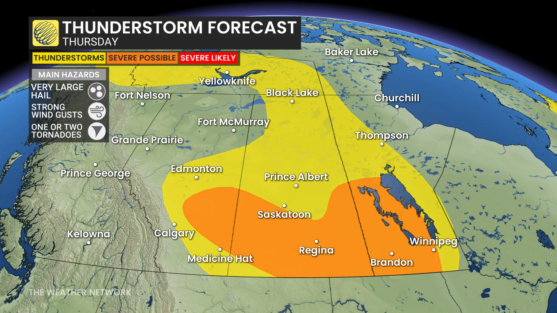 Baron - Prairie thunderstorm risk Thursday - July 9