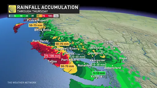 Rainfall Thursday