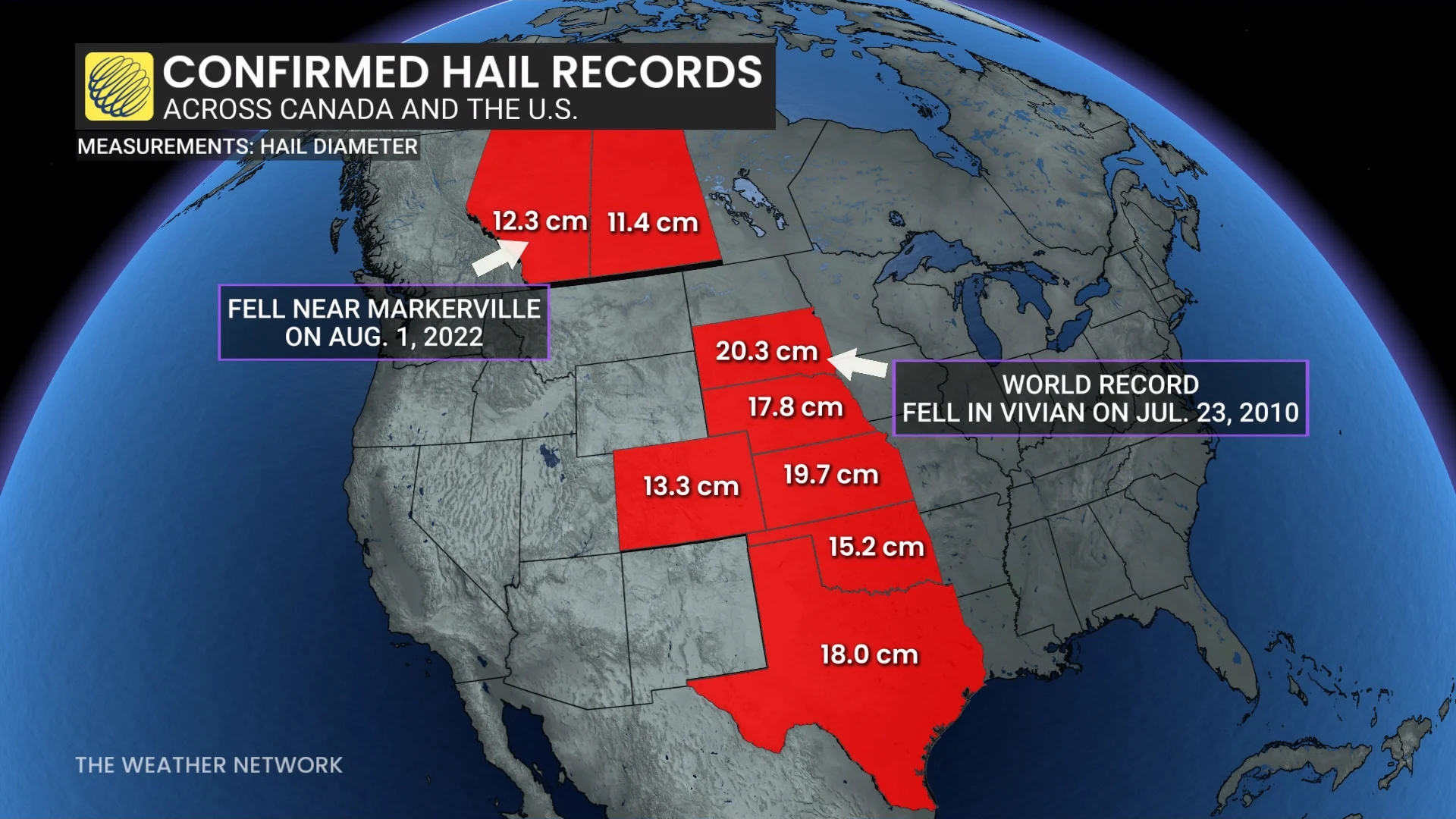 Huge ‘pineapple’ size 18 cm hailstone shatters Texas state record - The ...