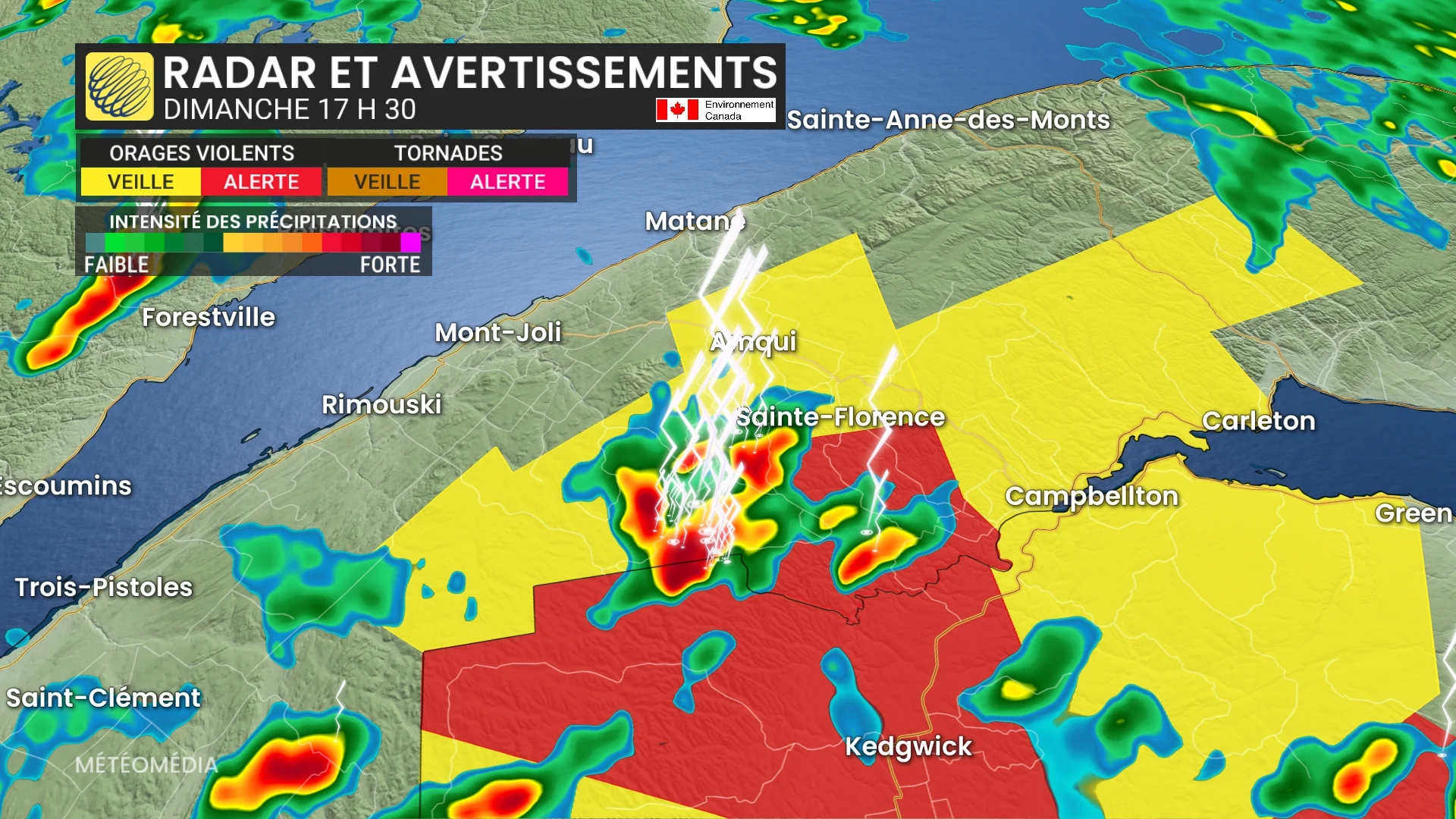 Alertes d'orages violents lancées