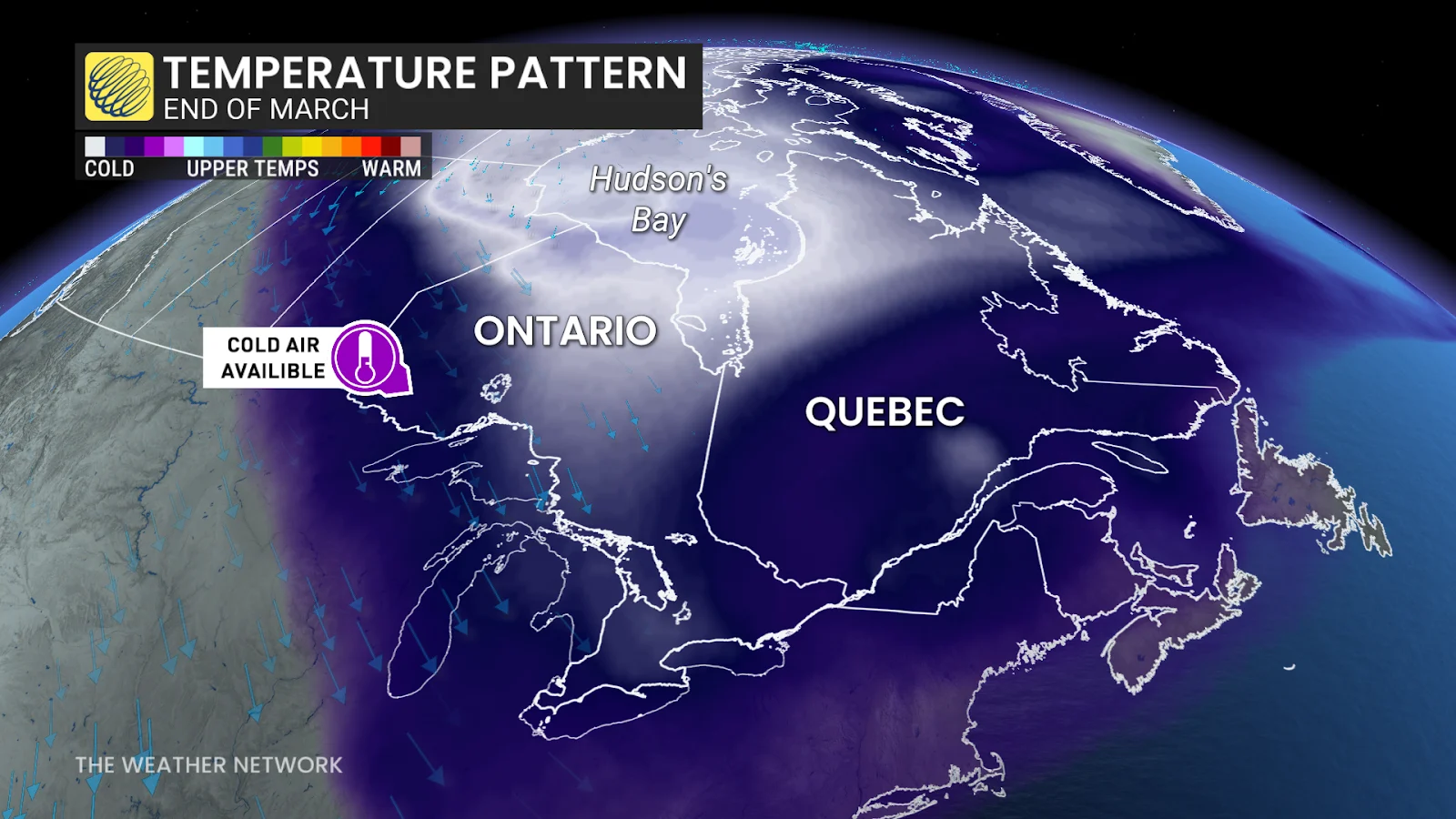 ontario temperature pattern March 21 2025