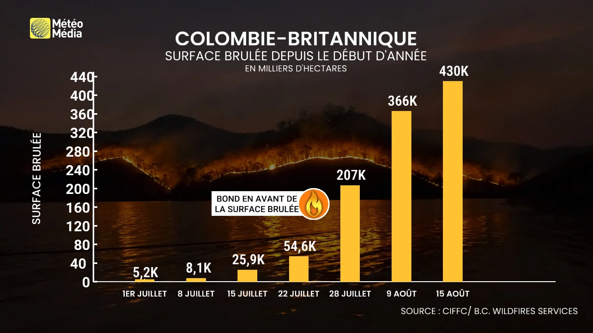 L’Ouest brûle : plus de 420 000 hectares partis en fumée