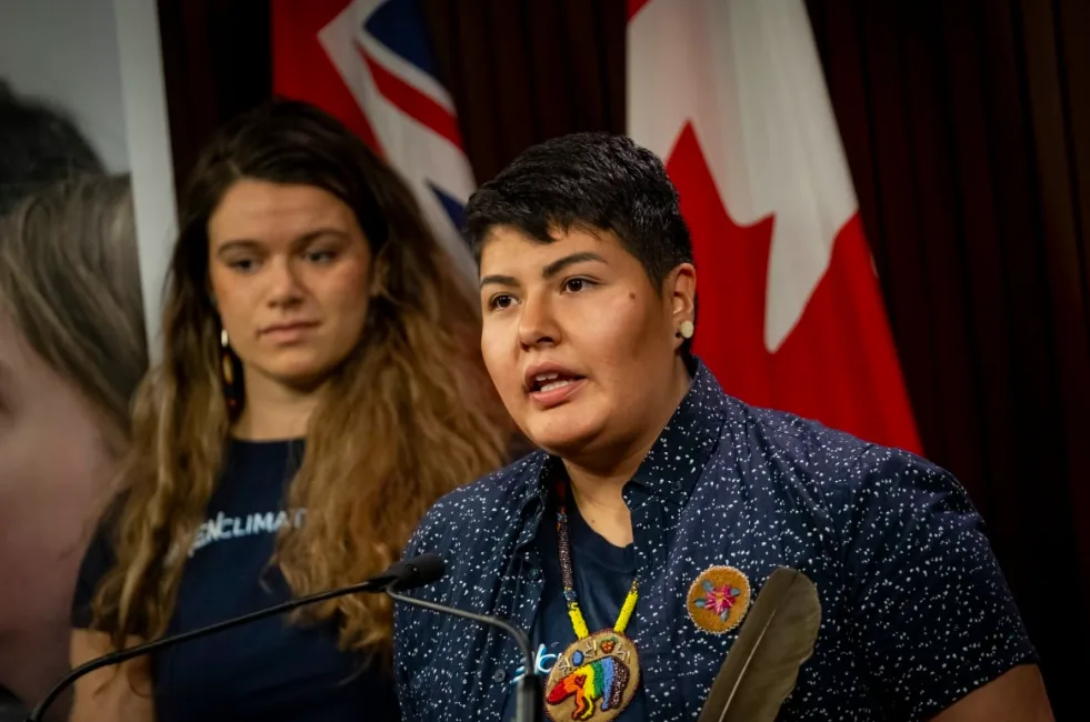 Beze Gray hopes the lawsuit will highlight how climate change particularly impacts Indigenous communities and disrupts their culture. (Evan Mitsui/CBC)
