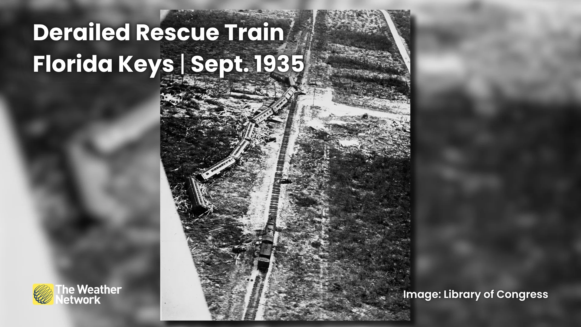 Derailed Train Labor Day Hurricane 1935