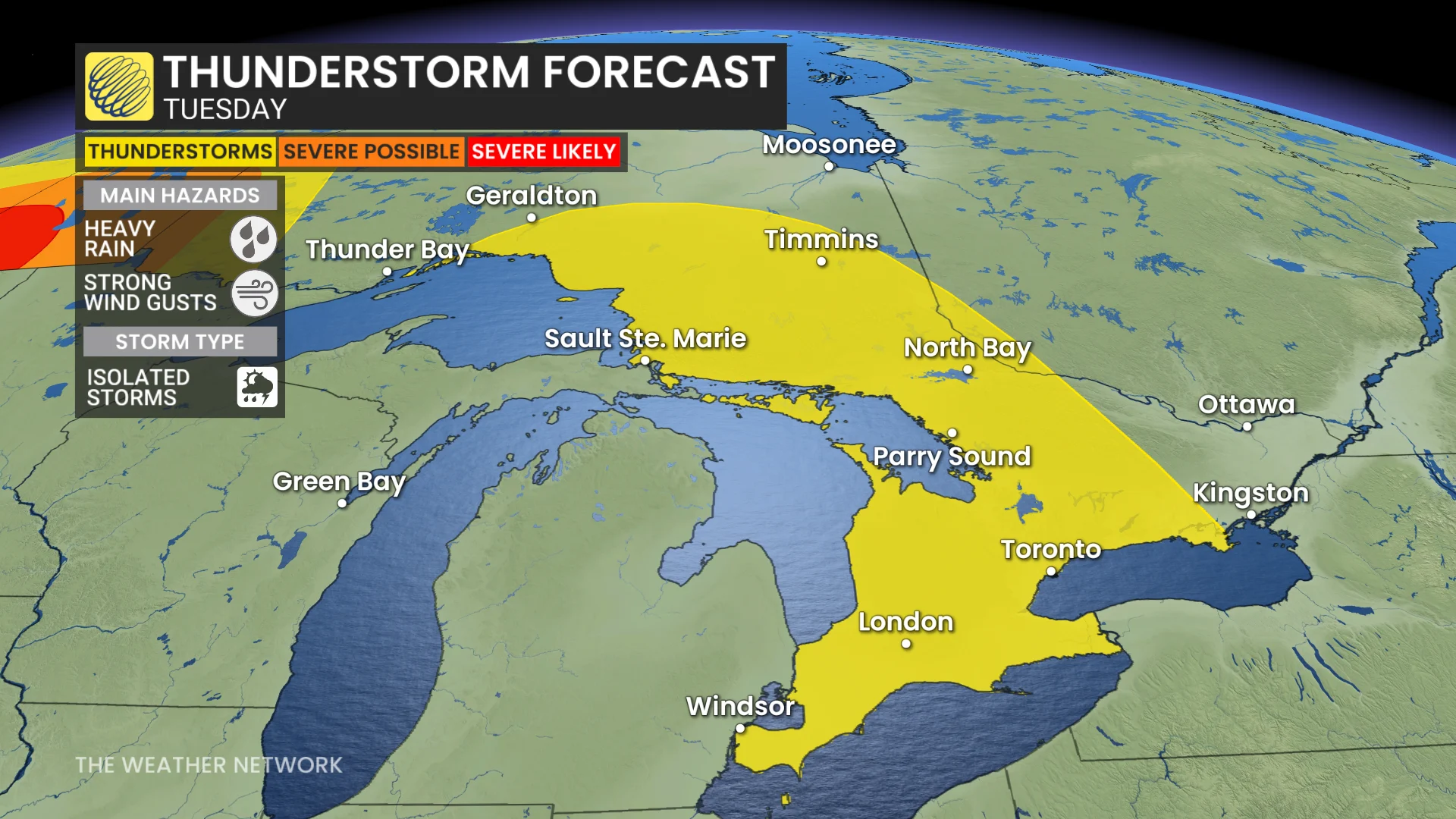 Baron - Ontario storm risk Tuesday - June 8