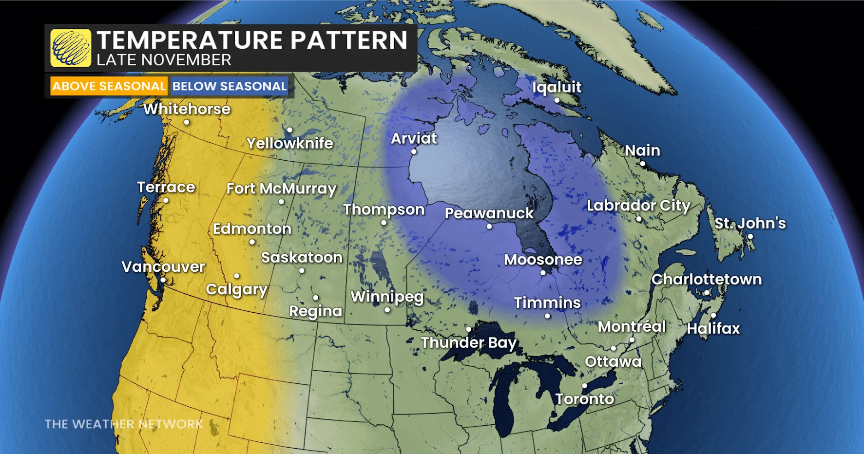 Canada Outlook November 2024 Late Nov Temp Pattern