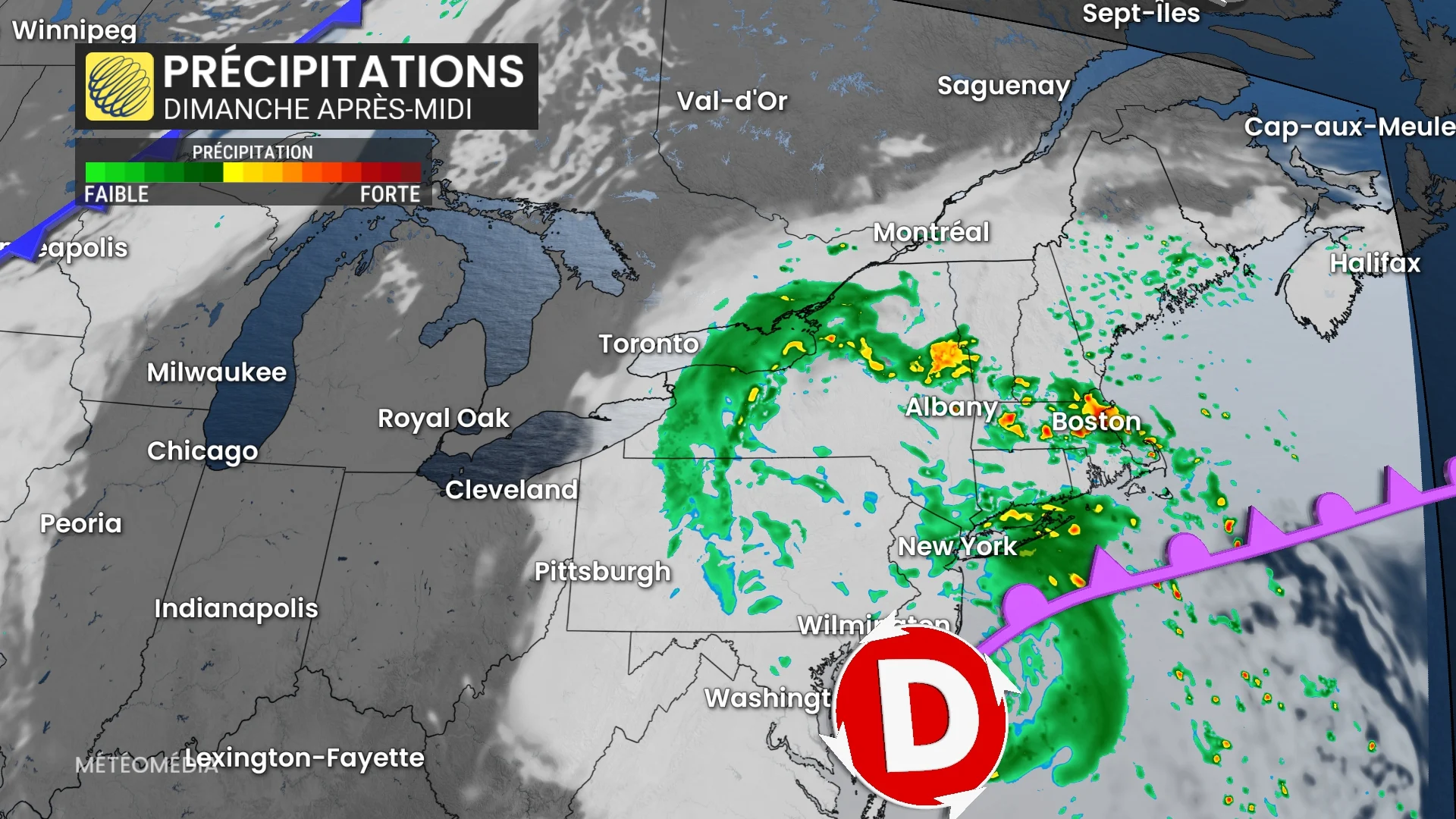 Des restants de la tempête côtière affecteront le Québec. Voyez comment.
