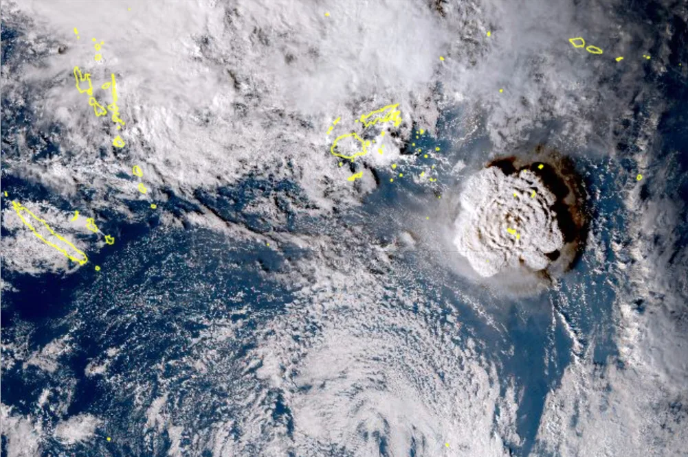 Hunga Tonga - Hunga Ha-apai eruption - JMA via AP