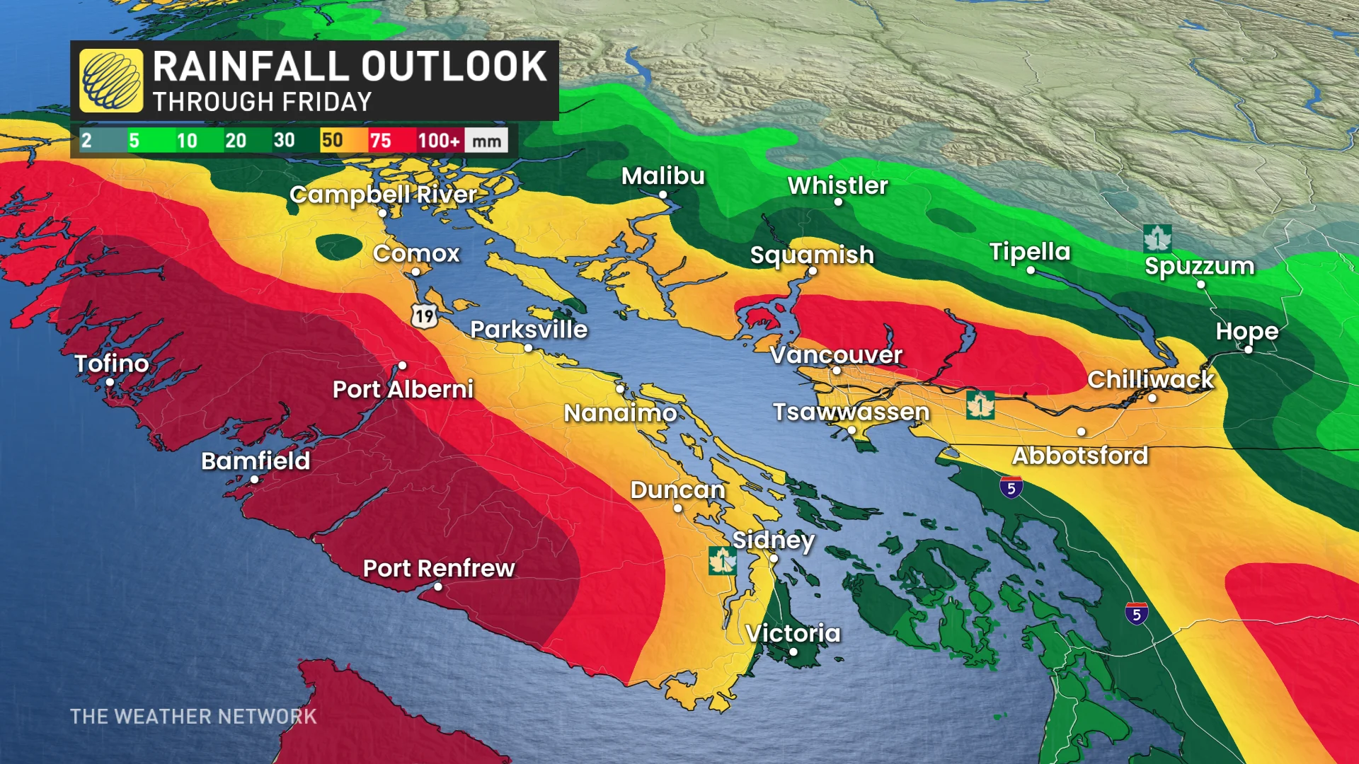Baron - BC rain outlook through Friday - Dec17