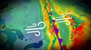 Severe storm risk shifts into Quebec on Friday, along with a risk of up to 100 km/h winds