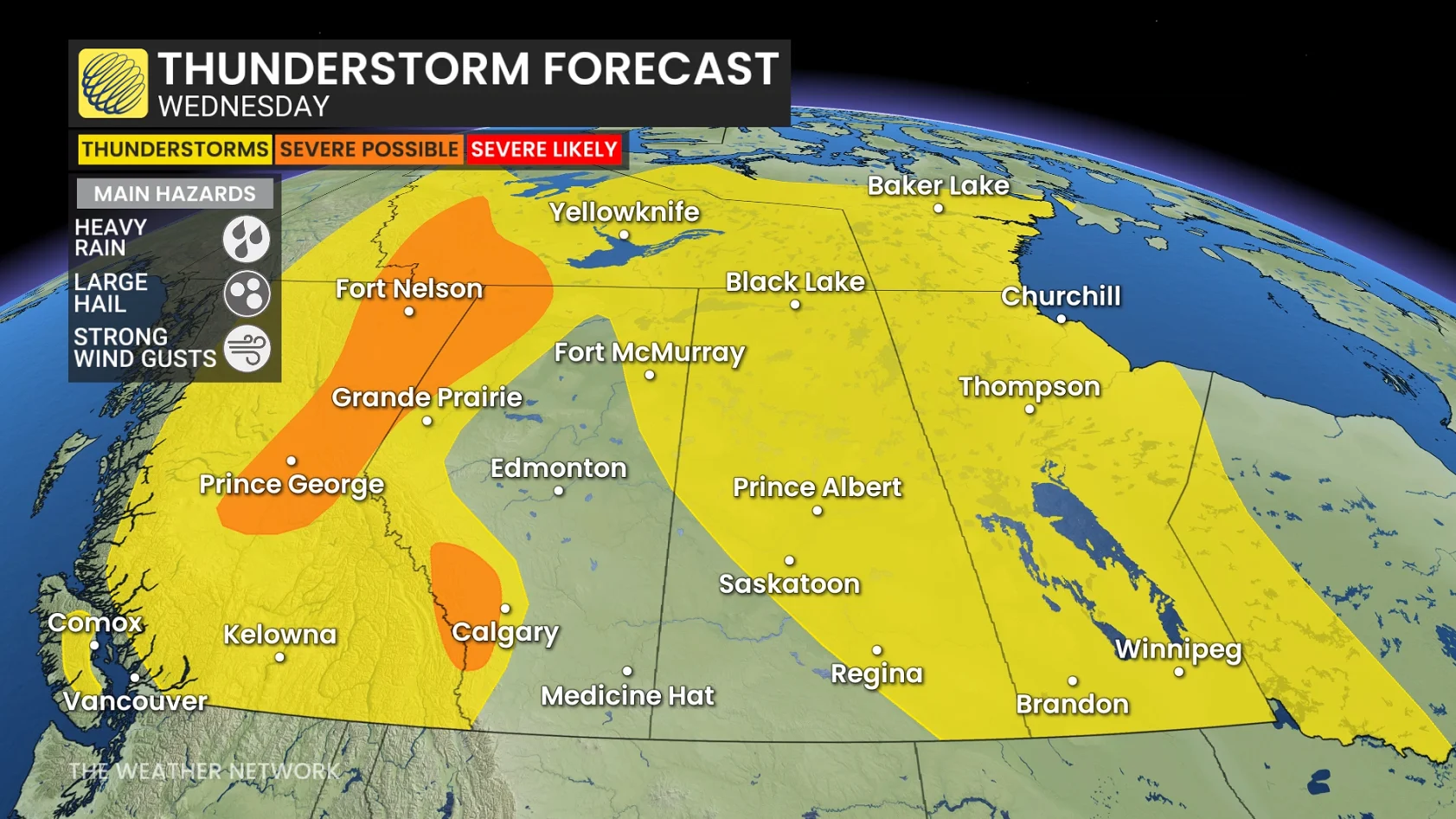 B.C. storm risk map Wednesday
