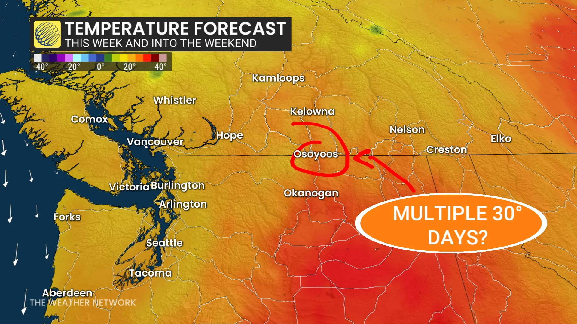 B.C. incoming heat this week and into the weekend