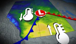 Localized damage possible on Saturday as wind gusts up to 90-100 km/h are possible