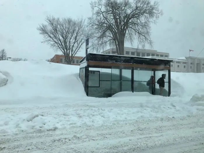 CBC quebec bus stop snow