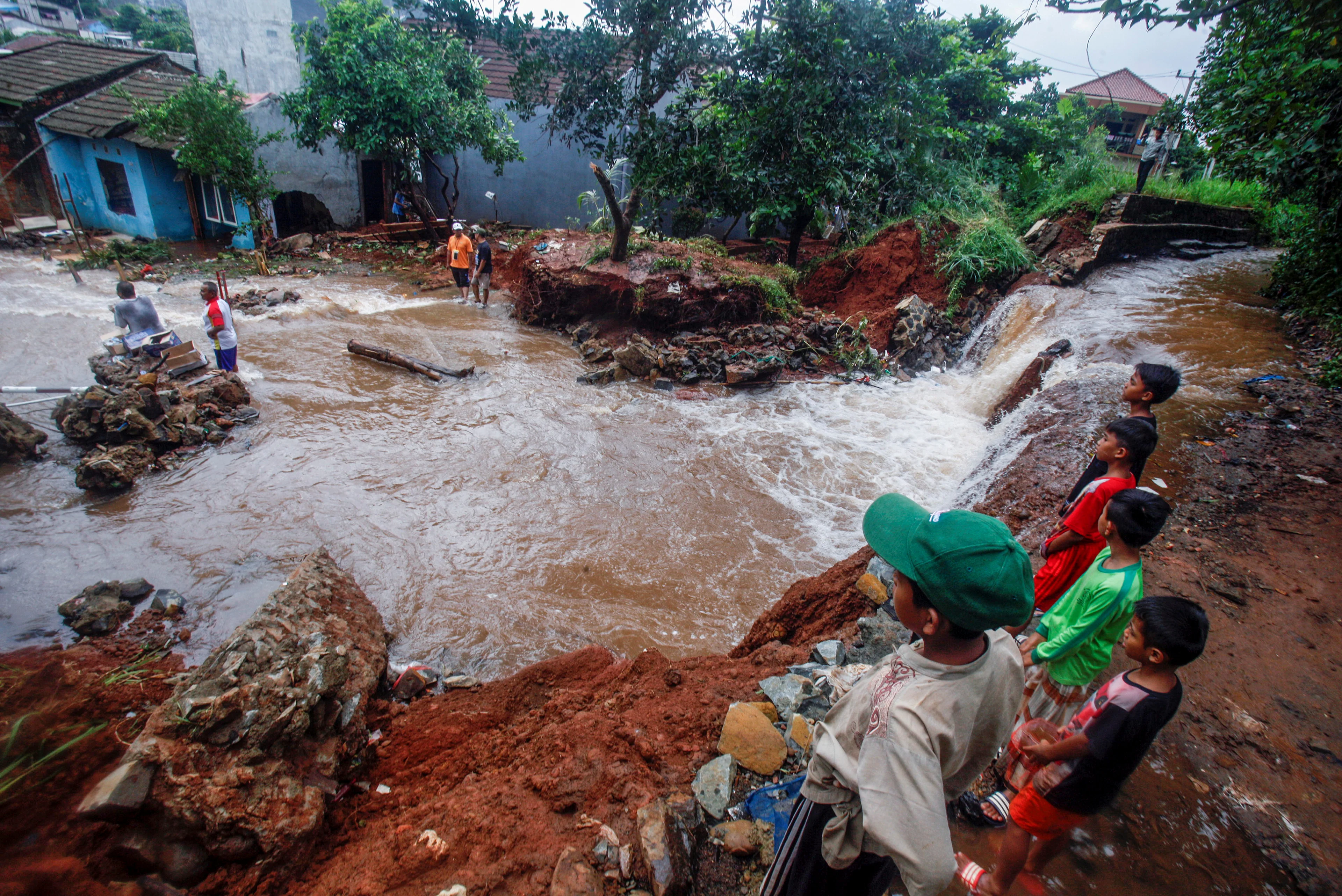 Jakarta flood collapse Antara Foto Yulius Satria Wijayavia Reuters