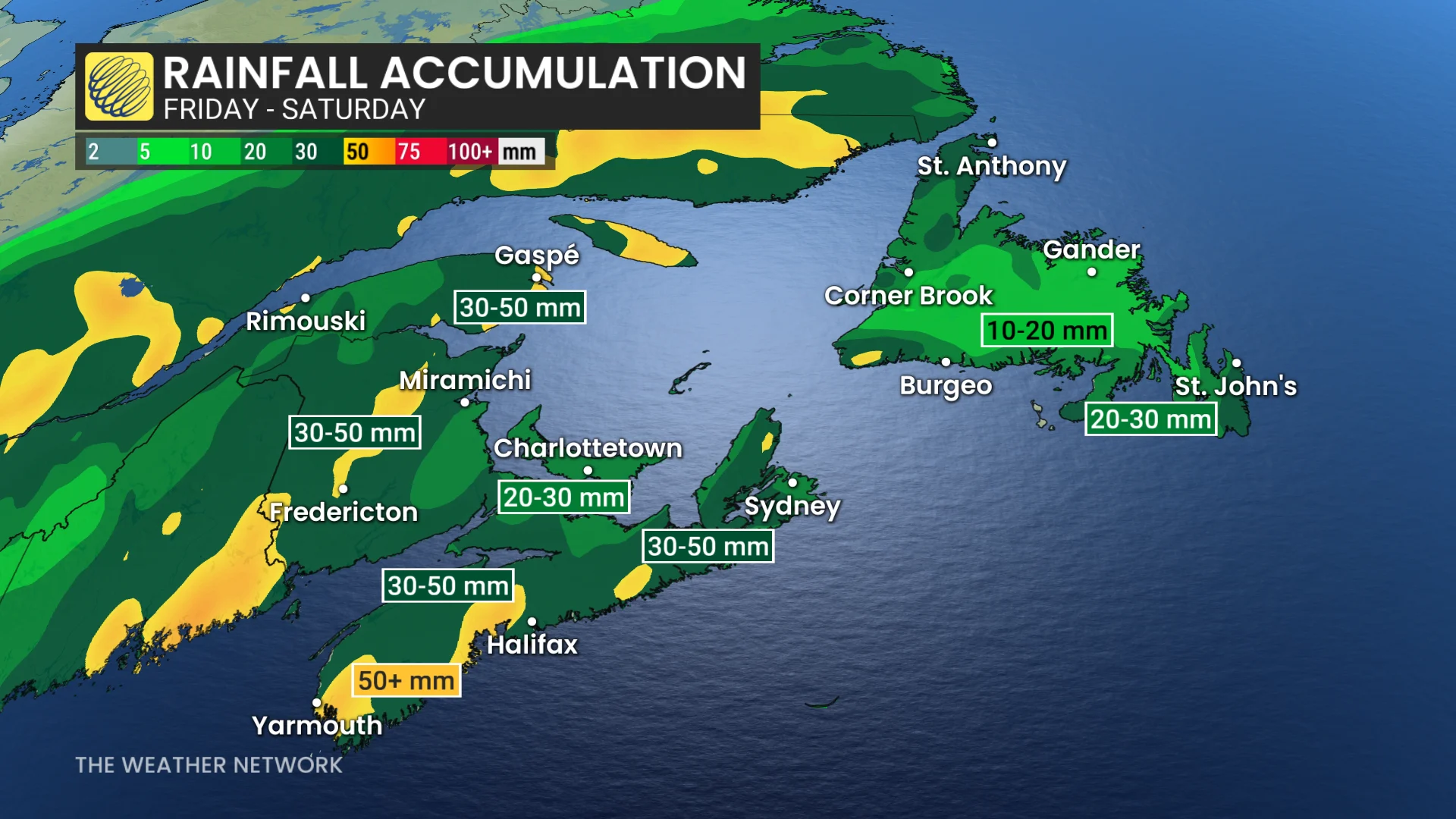 Baron - Atlantic Canada rainfall - Oct 29