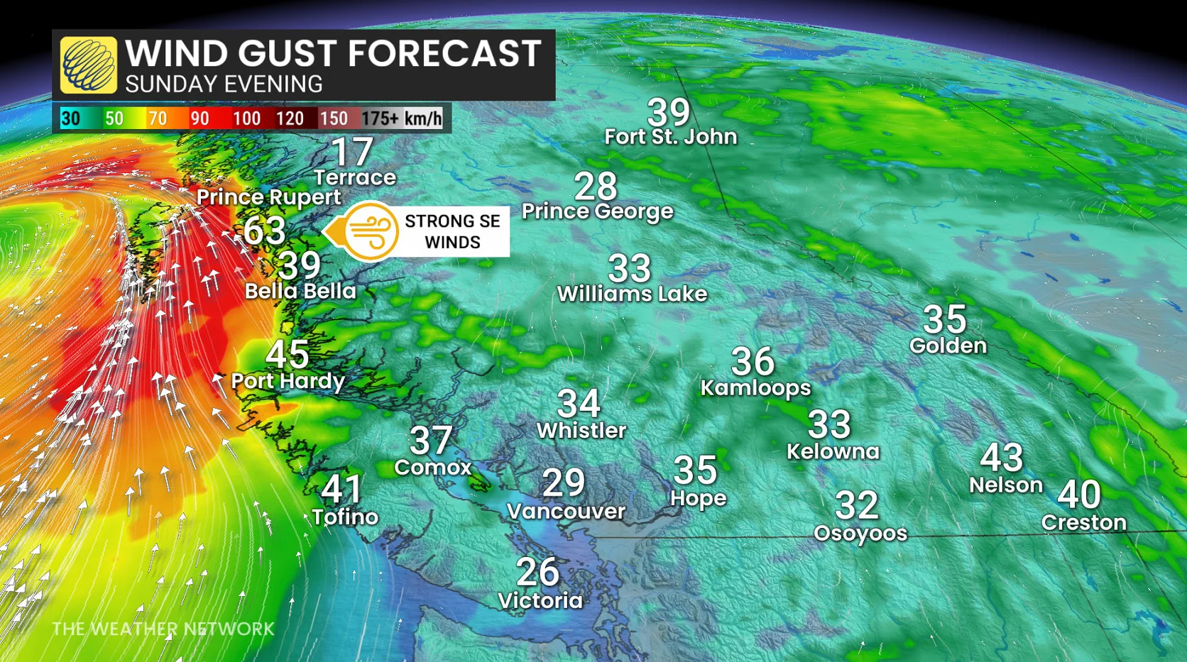 B.C., Rain. Storm, Wind, May 24, 2026. (Tyler Hamilton/The Weather Network)
