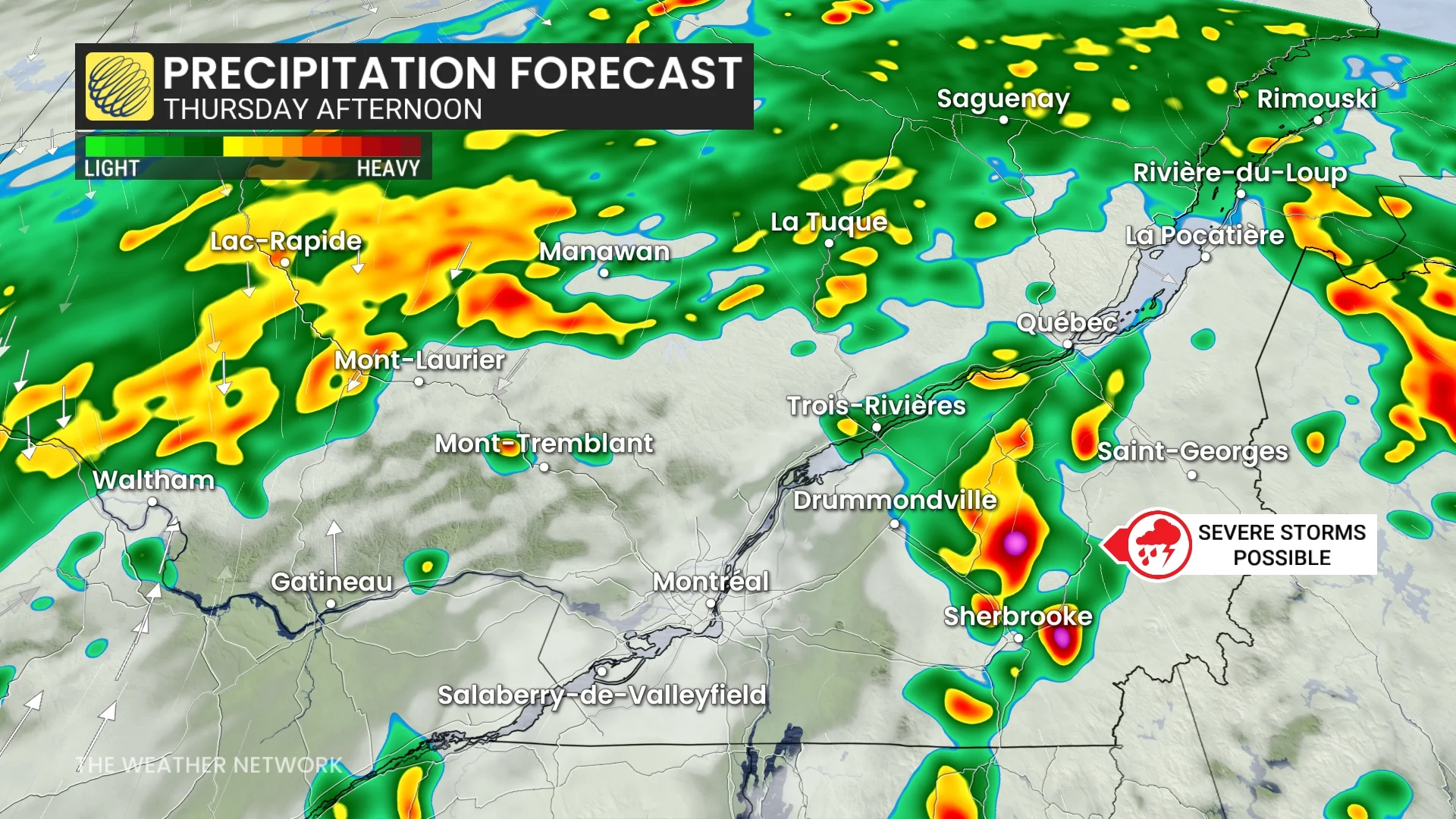 Baron - Quebec precipitation Thursday afternoon - June19