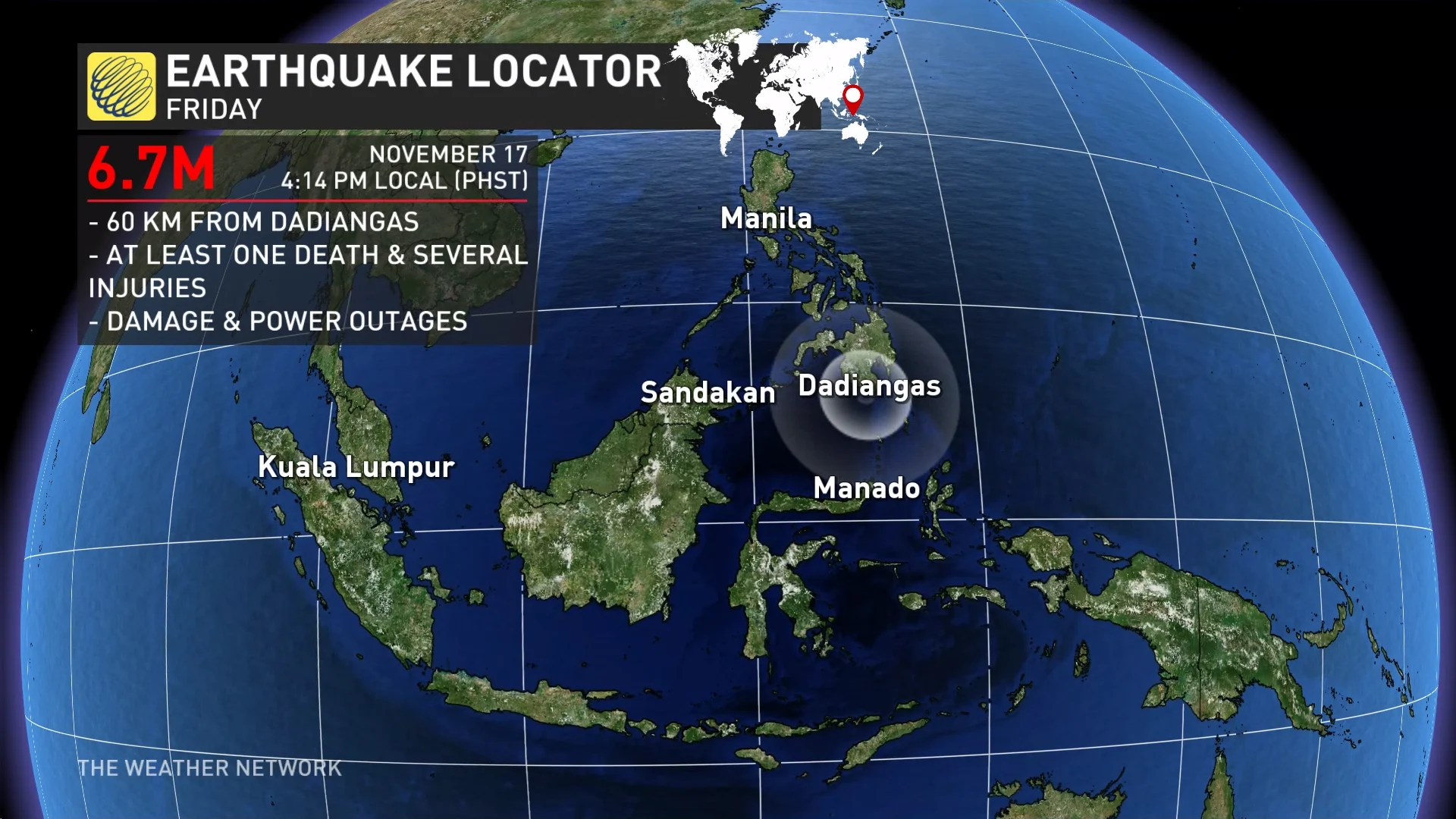 Philippines Earthquake. Nov. 17, 2023