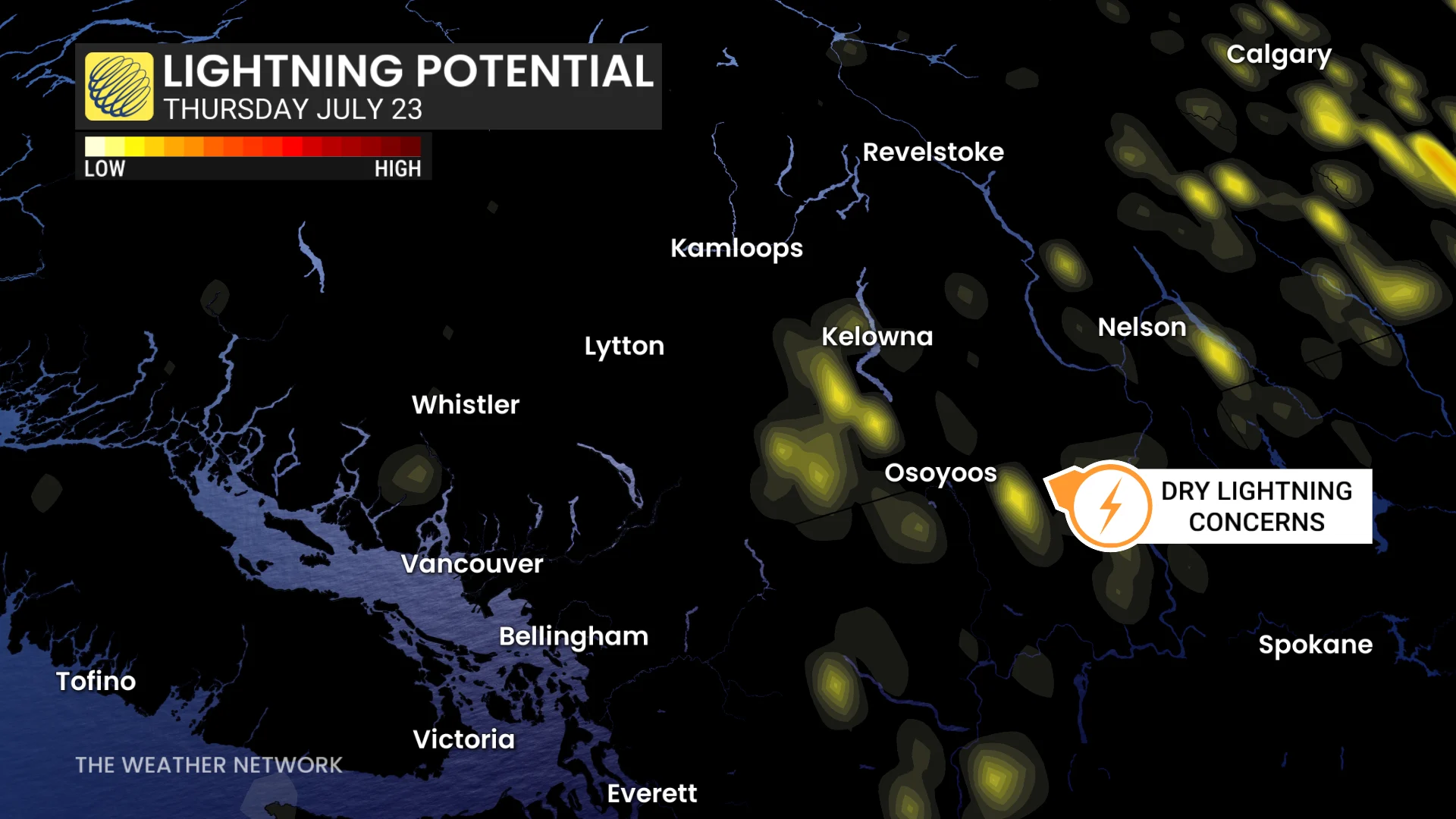 Baron - BC lightning potential - July 23