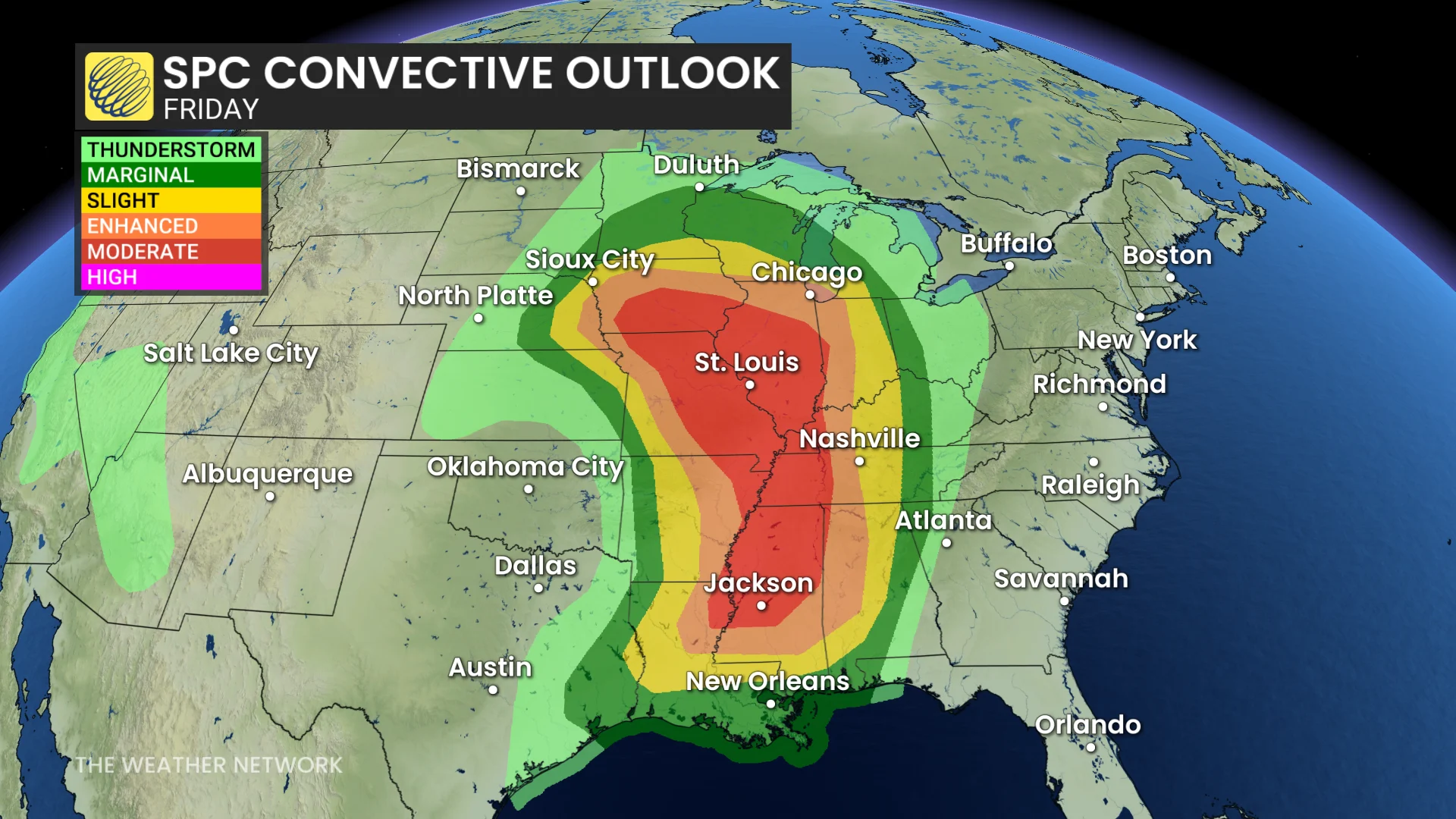 US Severe Weather Outlook Friday