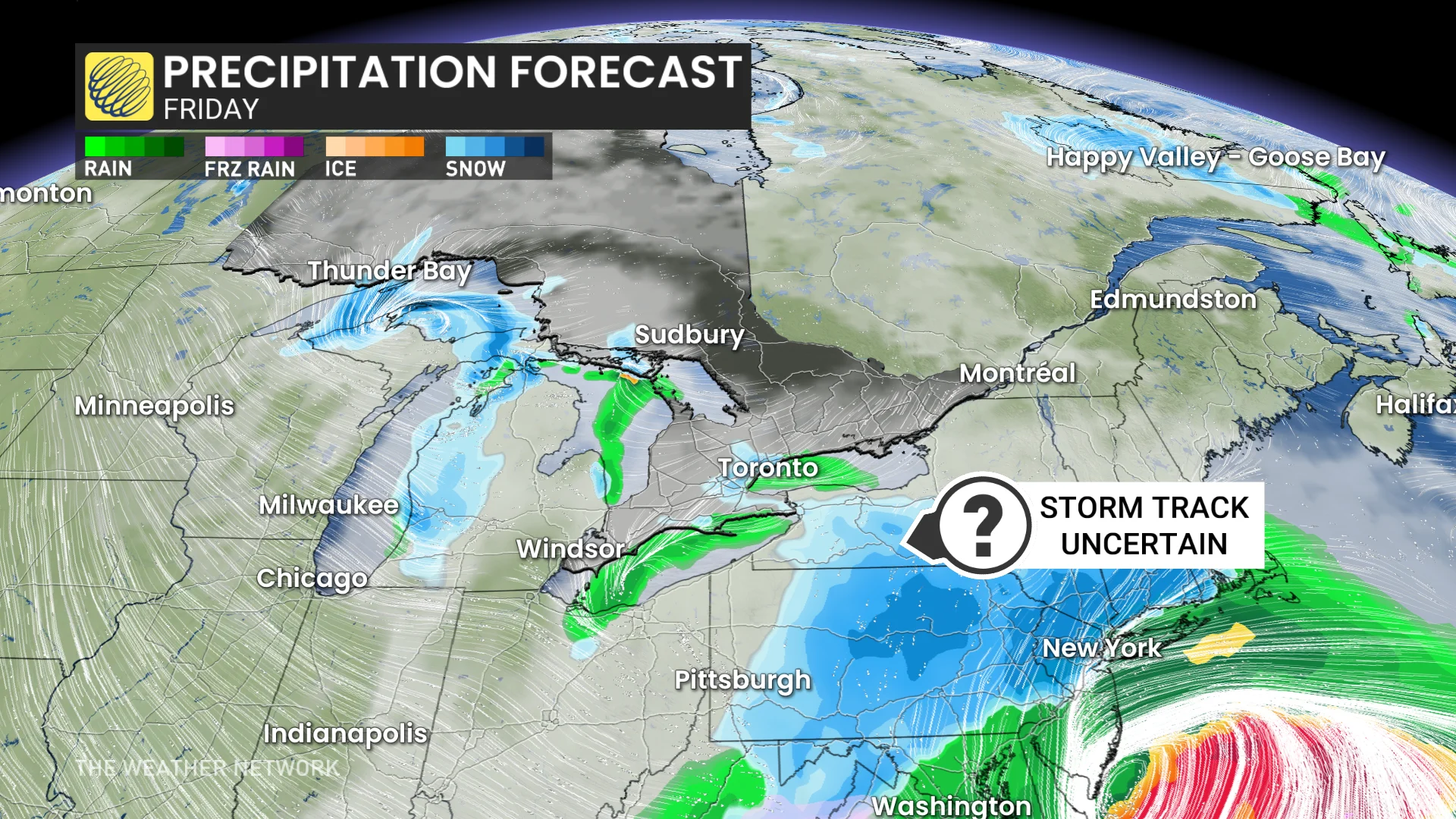 Baron - Friday storm track Ontario