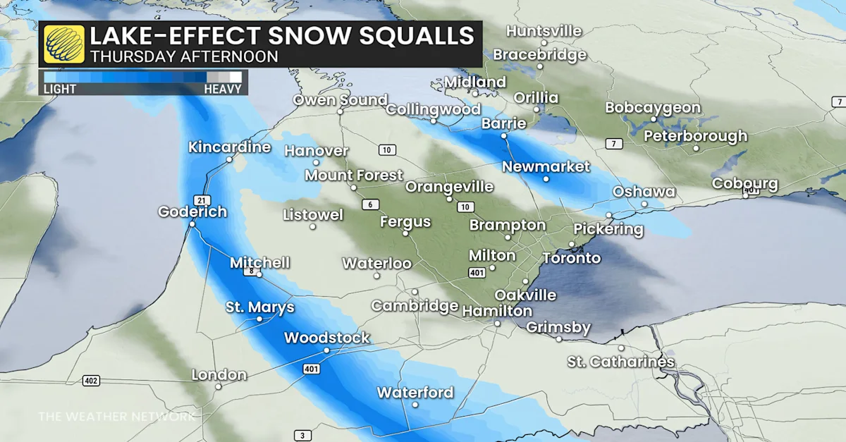 Ontario squalls could cause travel headaches through Friday - The ...