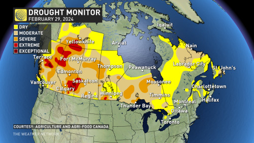 Canada Drought Monitor February 2024