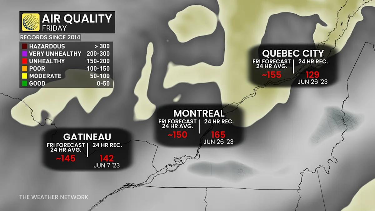 Montreal: The worst air quality in the world Friday - The Weather Network