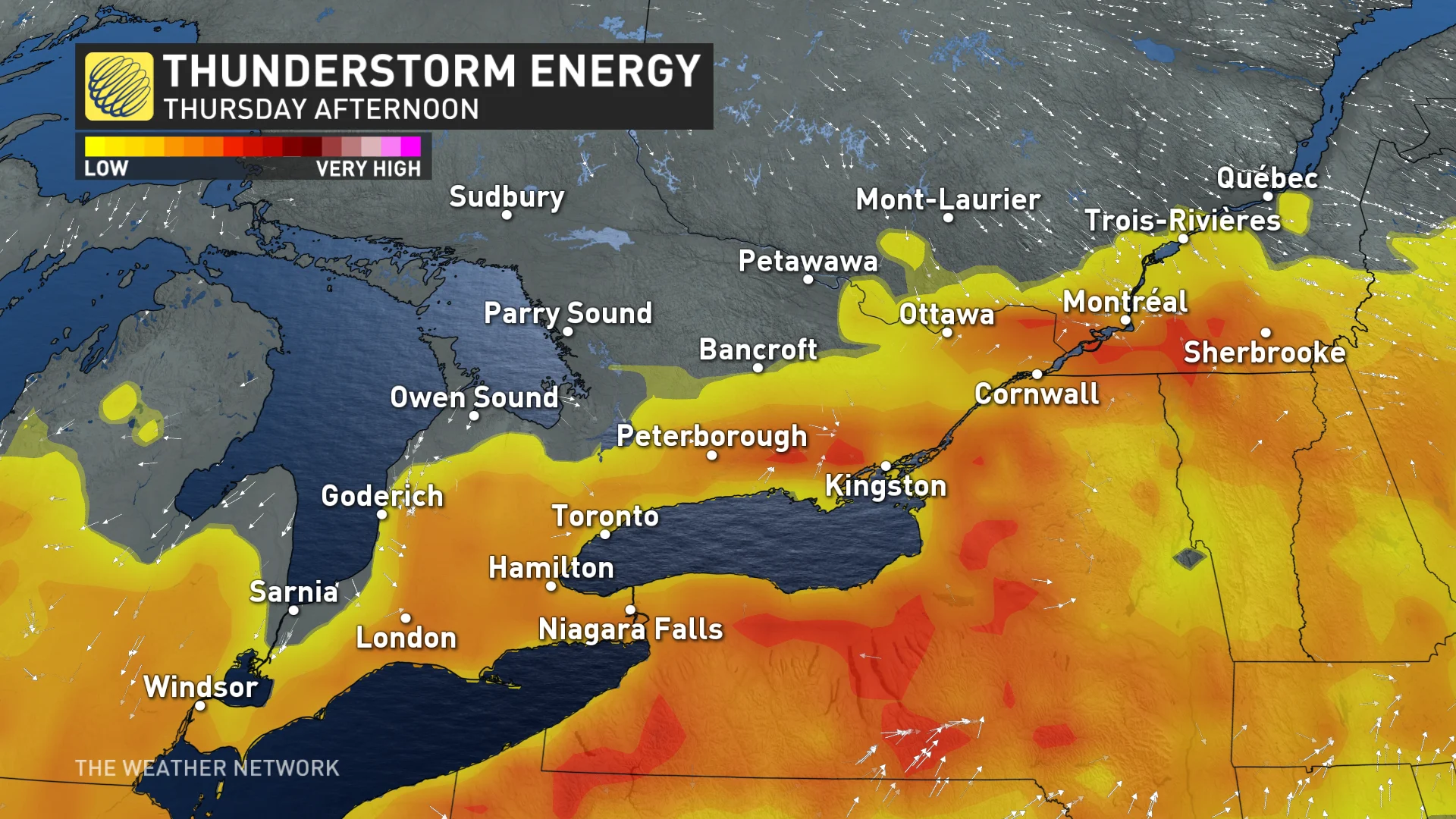 Baron - Thunderstorm energy Thursday afternoon Ontario - June20