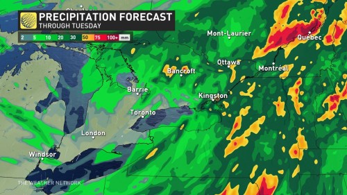 Soaking rains storms create soggy start to the week for eastern