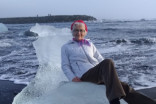 Grandma posing for photos on ice swept out to sea