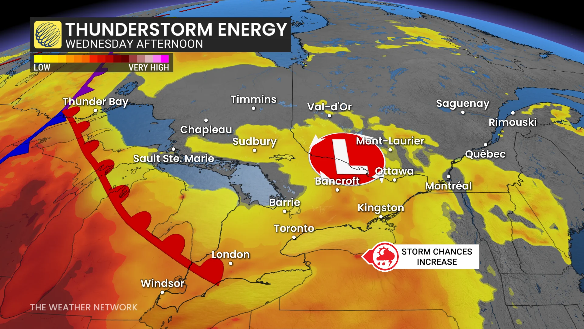 Baron - Ontario thunderstorm energy Wednesday - June 8