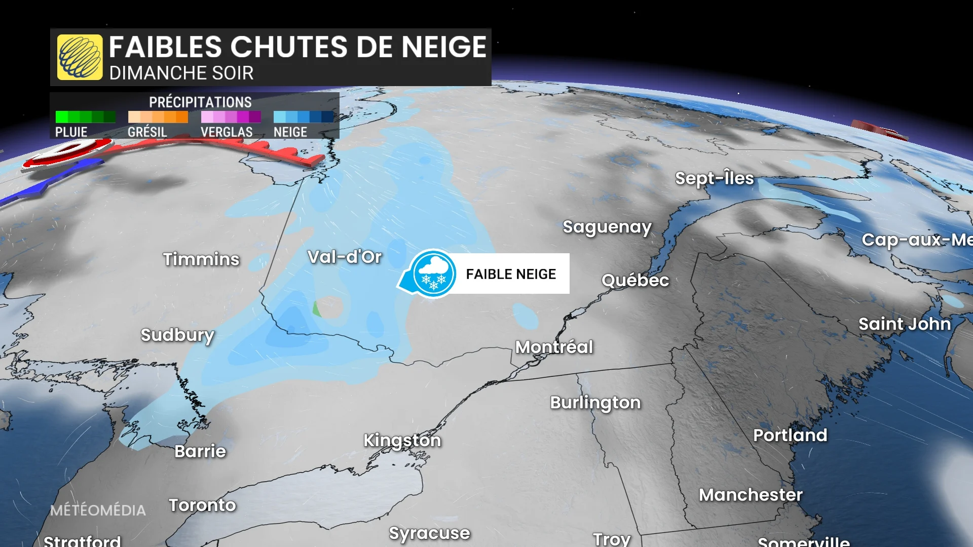 faibles chutes de neige
