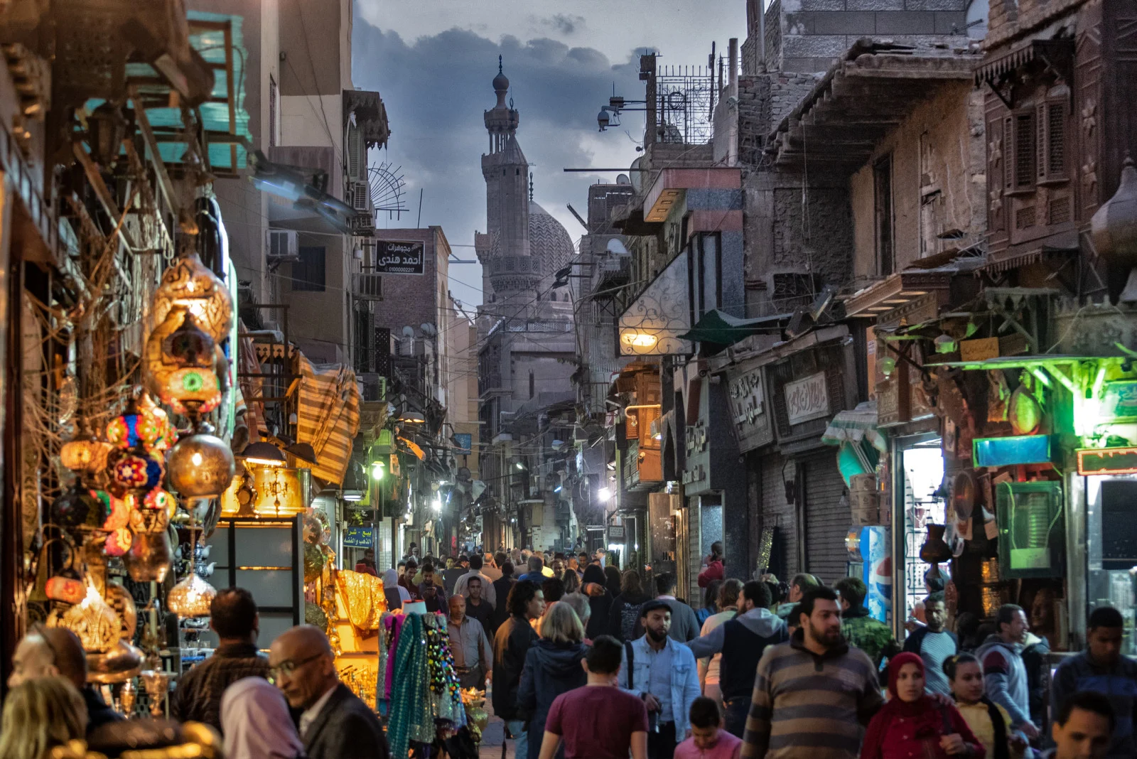 Crowds in a very popular street in Cairo, Egypt during the late afternoon. (Izzet Keribar/ Stone/ Getty Images)