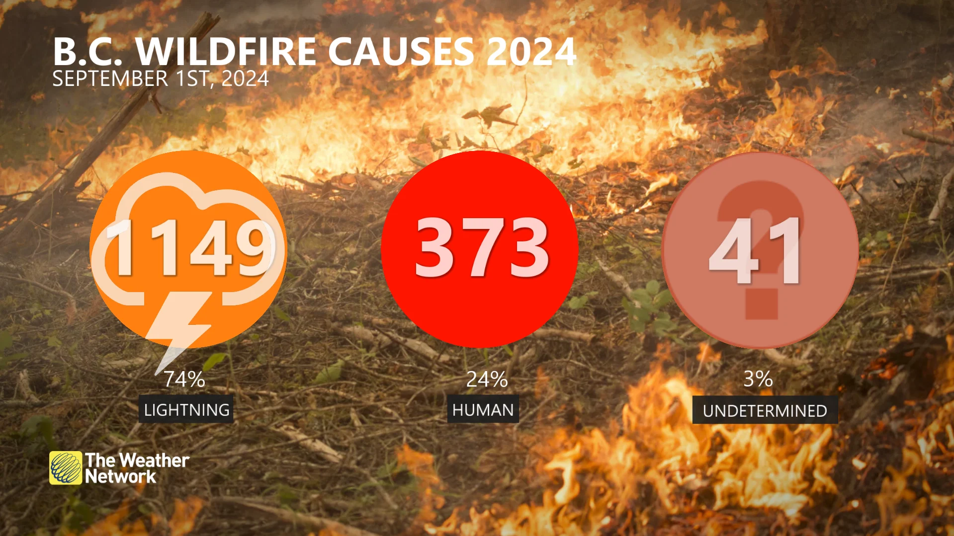 BC Wildfire Causes Through Sept 1 2024 