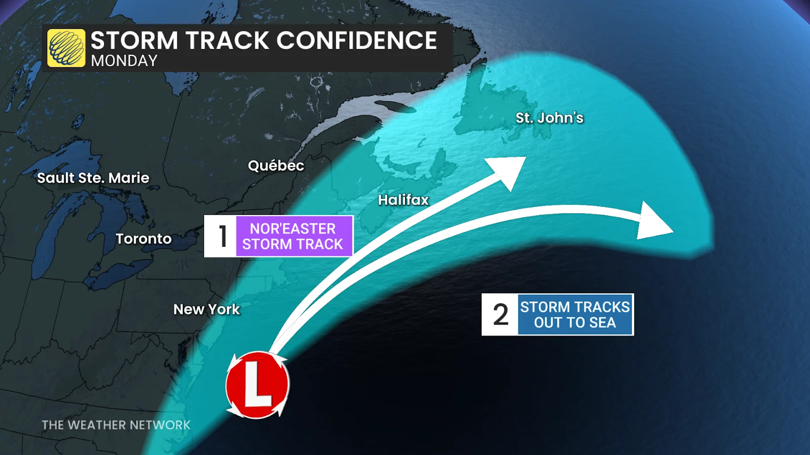 East Coast storm track confidence