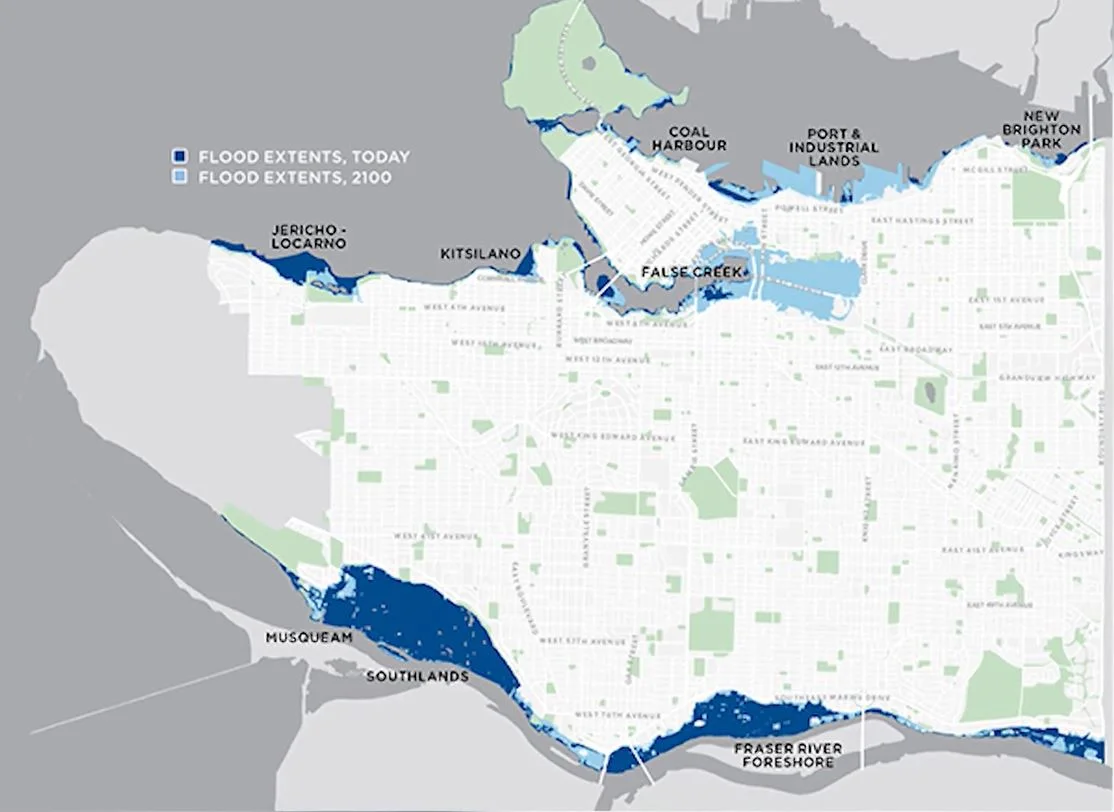 Vancouver flood map - disappearing beaches