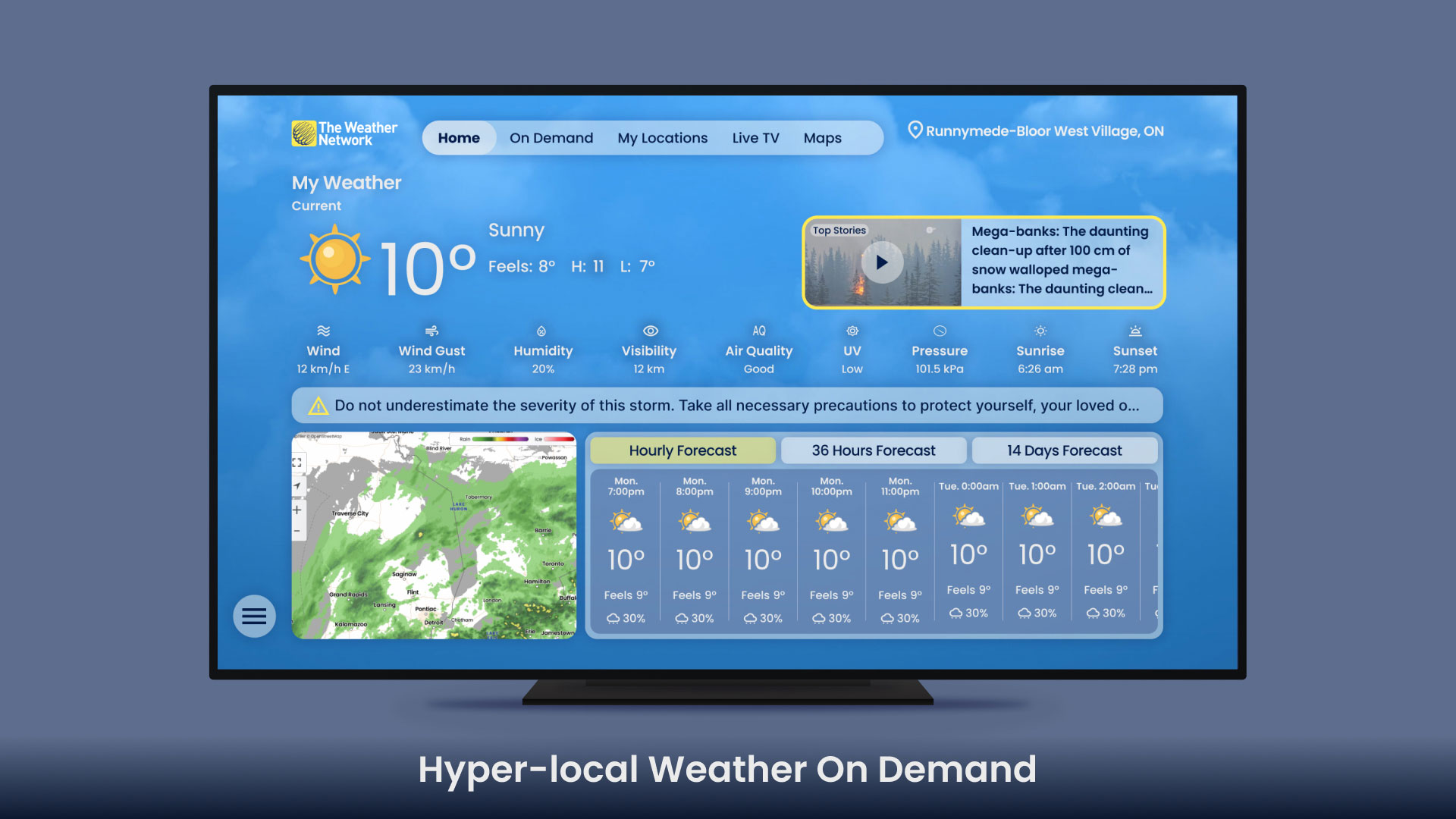 hyper local weather on demand