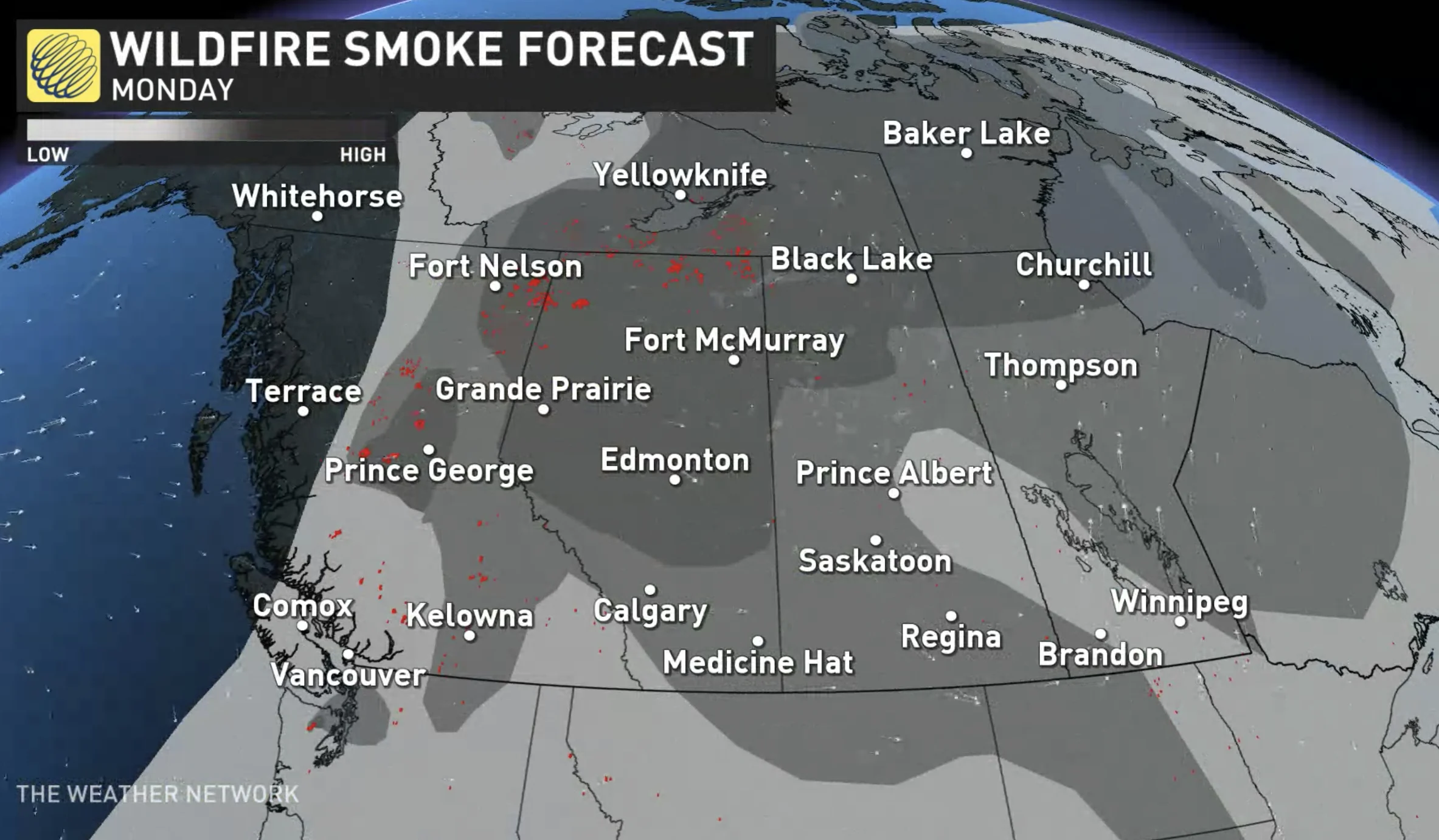 Sept. 18, 2023: Smoke Forecast, Western Canada