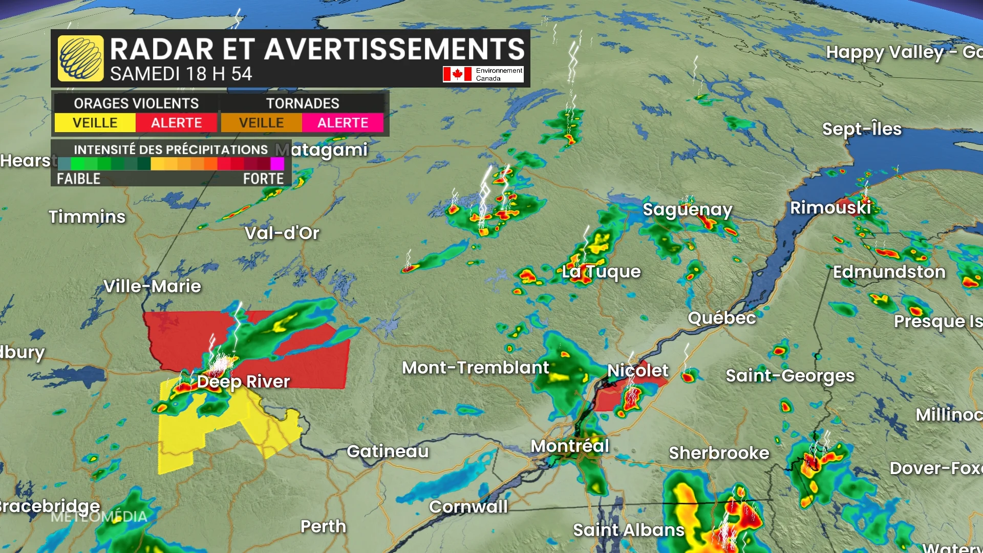 Samedi orageux : pluies abondantes et forts vents dans ces régions