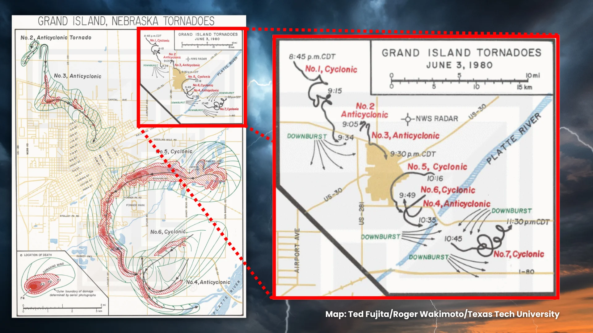 Grand Island Nebraska Tornadoes June 3 1980